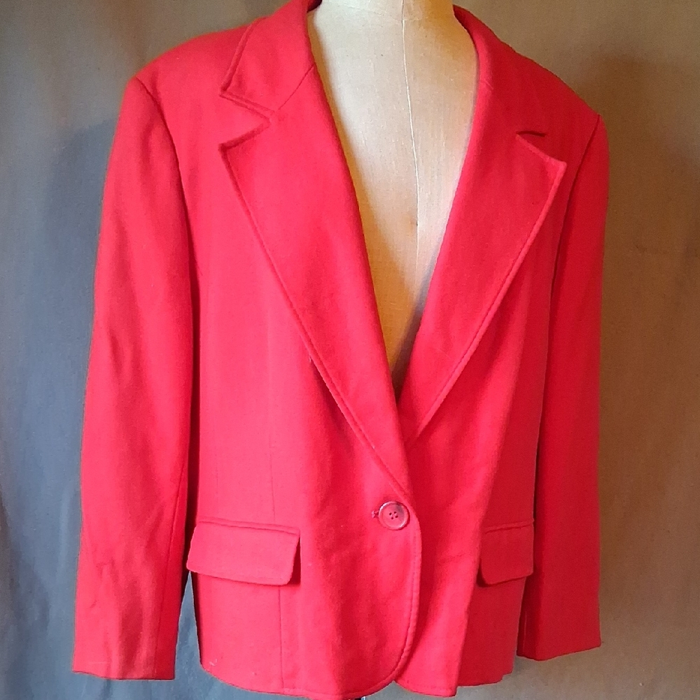 Vintage lightweight lined red wool Pendleton Blazer